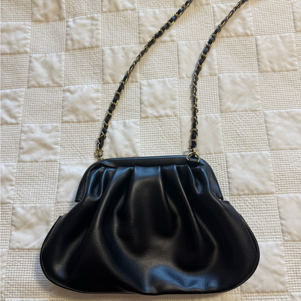 Anthropologie Elegant Black Leather Women's Bag